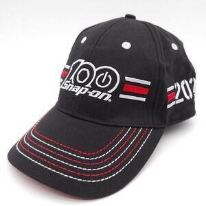 Snap-On Tools 100th Anniversary Strapback Black &‎ Red Baseball Hat Dad Cap